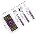 thumbnail image 2 of Easygdp Colorful Mexican 3-Piece Flatware Set Kids Silverware, Stainless Steel Toddler Kids Utensils Safe for Preschooler Children, 2 of 8