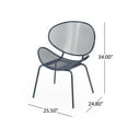 thumbnail image 4 of GDF Studio Poynes Outdoor Modern 3 Piece Chat Set, Matte Navy Blue, 4 of 13