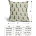 thumbnail image 5 of Watercolor Green Christmas Tree Throw Pillow Covers 18x18 Set of 2 Rustic Xmas Vintage Holiday Print Decorative Outdoor Pillowcases Winter Farmhouse Cushion Cases Decor for Couch Sofa Bed, 5 of 6