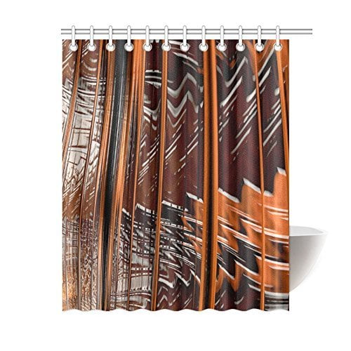 ARTJIA Red And Black 21St Century Abstract Bathroom Waterproof Fabric