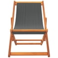thumbnail image 2 of vidaXL Folding Beach Chairs 2 pcs Grey Fabric, 2 of 5
