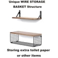 thumbnail image 7 of 16" Wall-Mounted Floating Shelves W/Triangle Bracket & Frame, Rustic Decor Set of 2+1 Natural Burnt Wood Storage Shelf for Livingroom Kitchen Bedroom, Bathroom Shelves Over The Toilet, 7 of 7