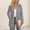 Gray, variant on Women's Eyelet Knit Cardigan, Long Sleeve Open Front Coat with Pockets, Lightweight Casual Duster Outerwear Beige XXL