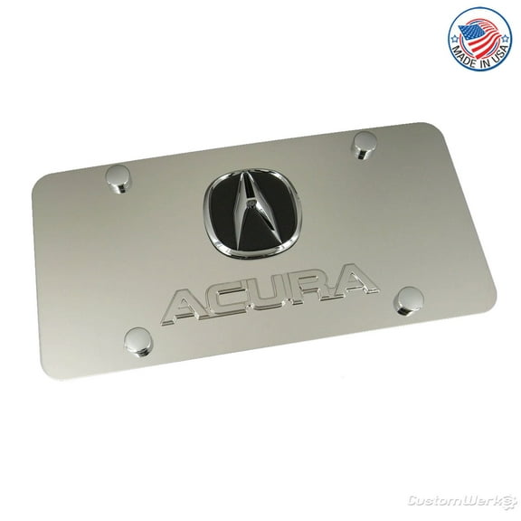 Acura Dual Logo License Plate (Chrome)