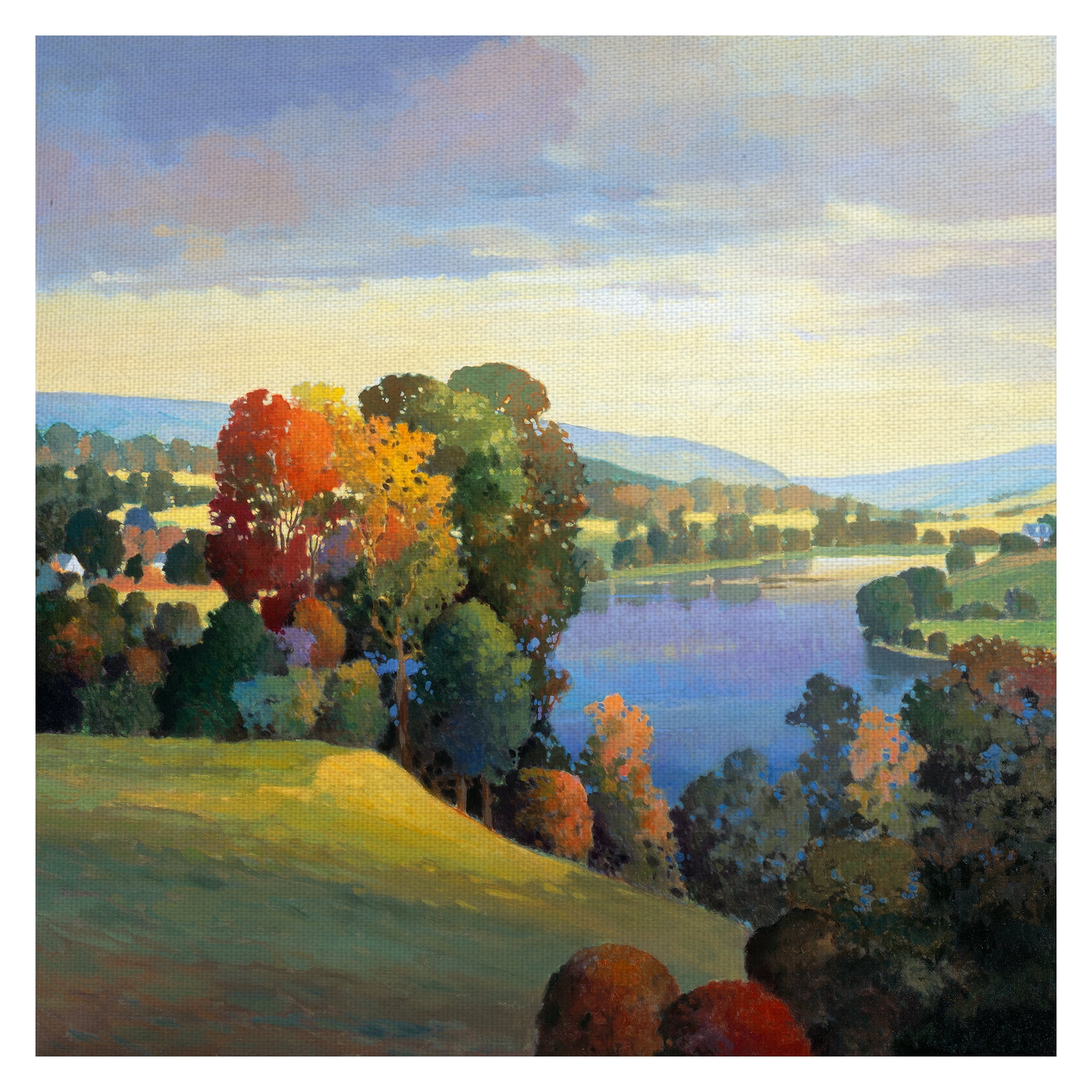Masterpiece Art Gallery Hill & Valley III River Landscape By Max