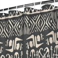 thumbnail image 3 of Black Geometric Triangle Wave Pattern Shower Curtain 84"x72" ,Bathroom Decorative Shower Curtains Set with 12 Hooks,Modern Waterproof Washable Shower Curtain, 3 of 6
