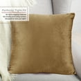 thumbnail image 2 of Nestl Velvet Throw Pillow Covers Solid Square Soft Decorative Pillow Cover for Sofa, 20" x 20", Mocha Brown, Pack of 2, 2 of 8
