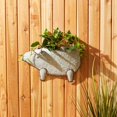 thumbnail image 4 of Macetero de Pared en Forma de Cerdito Galvanizado Zingz & Thingz 43x9x27 cm, 4 of 7