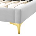 thumbnail image 6 of Modway Sunny Performance Velvet Twin Bed in Light Gray, 6 of 10