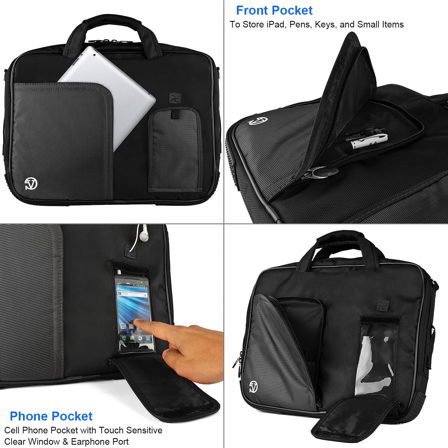 Laptop Messenger Bag 15.6 Inch Waterproof Travel Work School Shoulder Bag Briefcase Handbag Sleeve Case for Men Women Macbook Notebook Chromebook