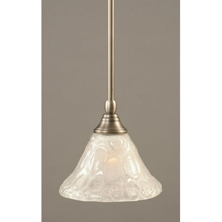 - Toltec Lighting-23-BN-451-One Light Stem Mini-Pendant Brushed Nickel