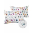 thumbnail image 6 of Outdoor Pillow Covers Throws Watercolor Bird Colorful Floral,Waterproof Pillow Cases Pack of 2 Pastoral Gradient Flowers on White,Durable Cushion Cover Pillowcase for Patio Balcony Couch Garden, 6 of 7
