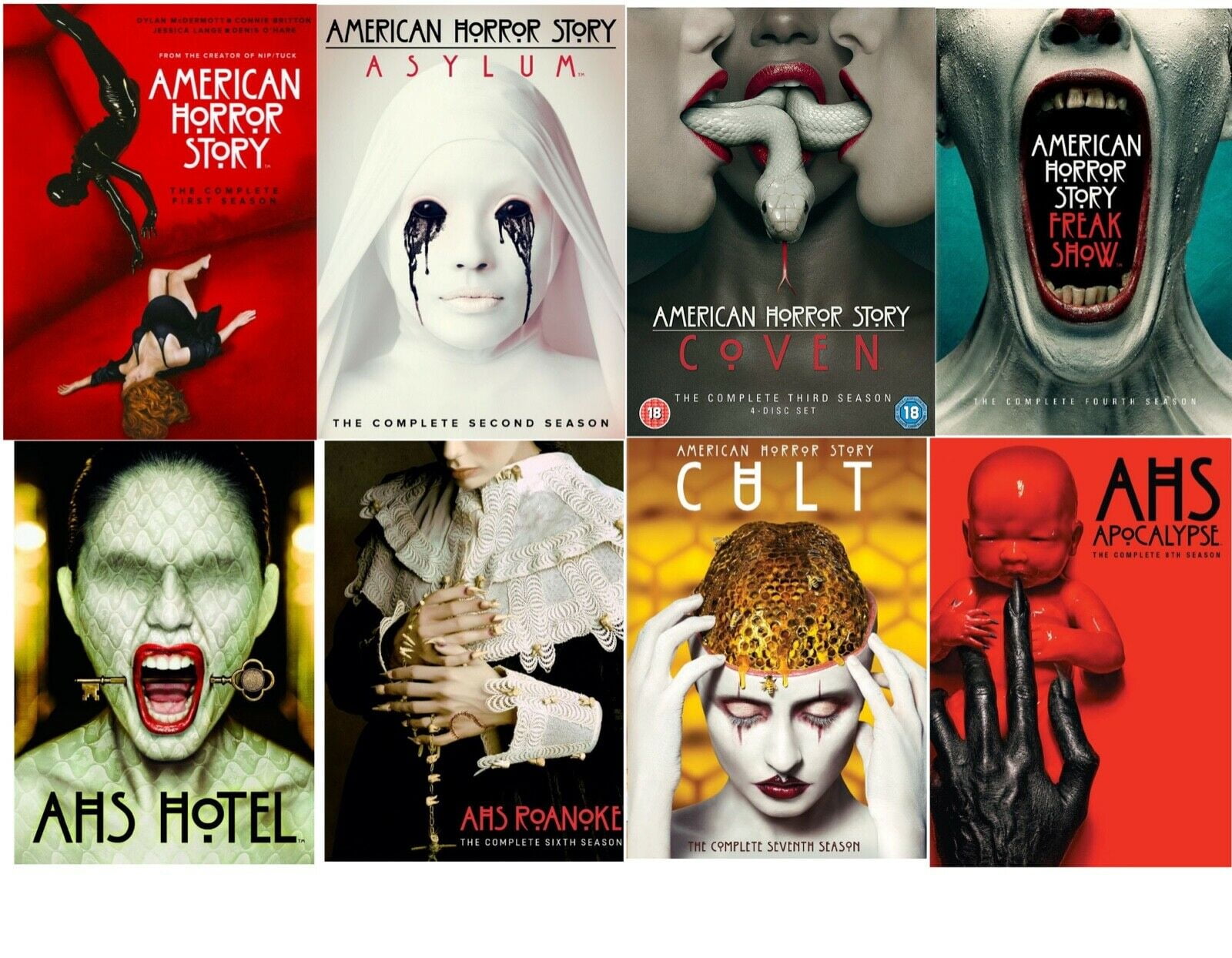 Arrives by Wed, Mar 9 Buy AMERICAN HORROR STORY The Complete Series 1-8 DVD a...