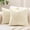 Cream, variant on Set of 2 Decorative Cushion Covers 45 x 45cm Soft Corduroy Striped Cross Patchwork Textured Pillow Covers Solid Square Throw Pillow Cases for Sofa Bed Patio 18x18 Inch, Blue