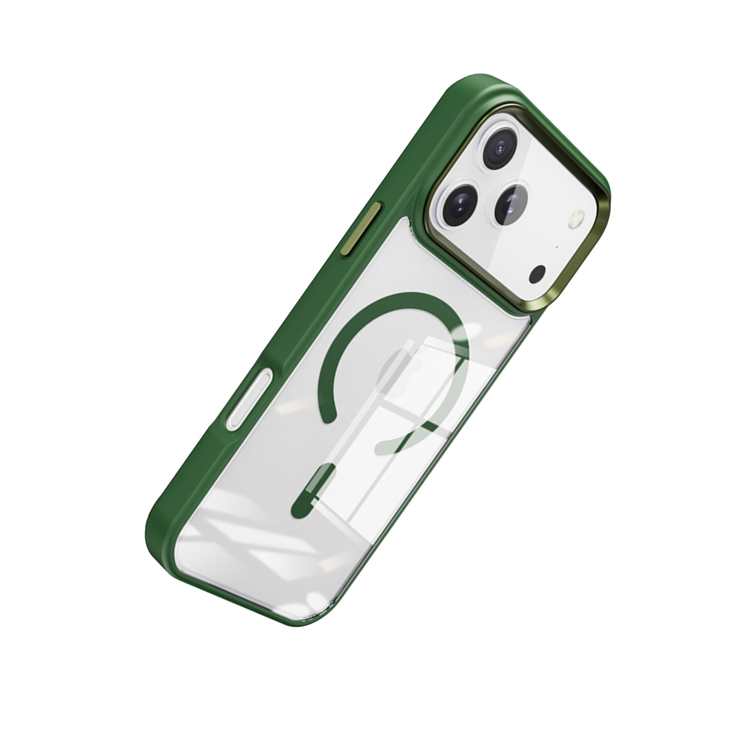 Durable Metal Wireless Charging Case for iPhone 17 Pro Max - Green