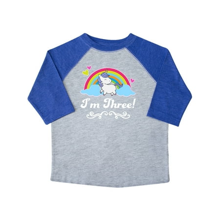 

Inktastic 3rd Birthday Rainbow with Unicorn Gift Toddler Toddler Girl T-Shirt