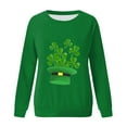 thumbnail image 4 of Pompotops Mode de la Saint-Patrick Chandail Décontracté à Manches Longues et Col Rond Imprimé pour Femmes en Liquidation, 4 of 4