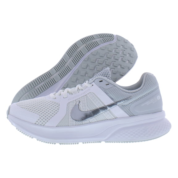 Nike Run Swift 2 Womens Shoes Size 6, Color: White/Metallic Silver