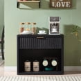 thumbnail image 5 of LEYAOYAO Mid Century Modern Nightstand, Fluted Bed Side Table End Table with Drawer Storage, Living Room, Bedroom, Black, 5 of 8