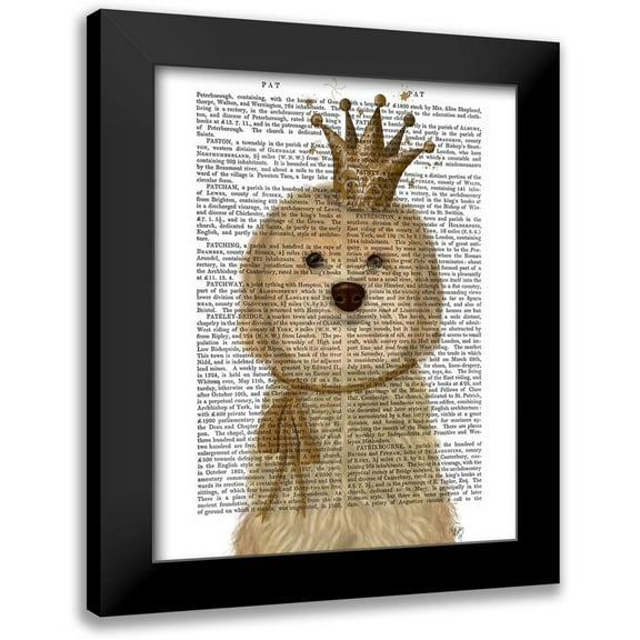 Fab Funky 12x14 Black Modern Framed Museum Art Print Titled - Cockerpoo Princess