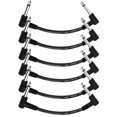 thumbnail image 1 of Cable de conexión para guitarra Donner, 15 cm, 6 unidades, negro, para pedal de efectos, 1 of 7