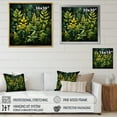 thumbnail image 4 of Designart "Dynamic Ferns Green and Black Contrast VI" Floral Floater Framed Wall Art Print, 4 of 7