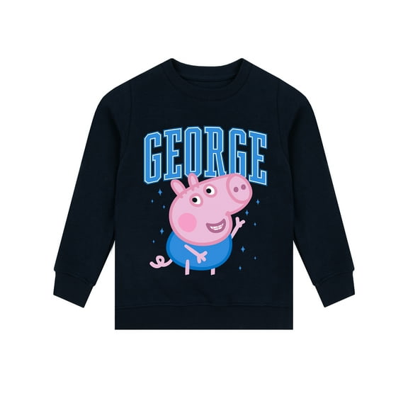 Peppa Pig Boys George Pig Sweatshirt Blue Sizes 4-8