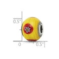 thumbnail image 2 of 925 Sterling Silver Oxidized Italian Murano Glass Reflections Italian Yellow With Decorative Accents Glass Bead Charm 12, 2 of 2
