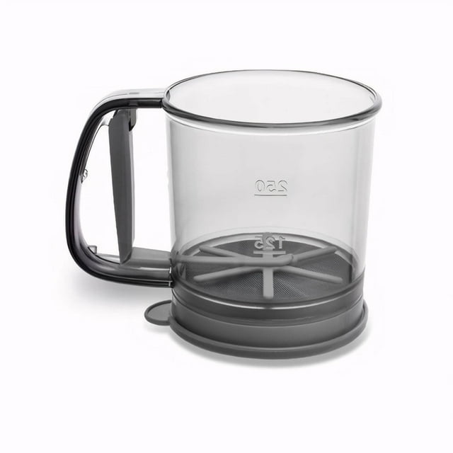 Stainless Steel Sieve Flour Sieve Handheld Semi Automatic Mesh Baking Round Sugar Powder Cup Filter Sieve Home