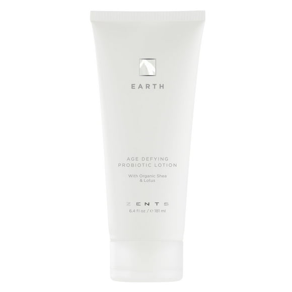 Zents Lotion pour le Corps et les Mains Probiotique Anti-âge (Terre) / Lotion Hydratante avec Acide Hyaluronique et Beurre de Karité Biologique / Nourrit et Hydrate la Peau / 6,4 fl oz