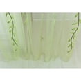 thumbnail image 2 of Window Sheer Curtain Panel Rod Pocket Voile Curtain with Embroidery Leaf（Green,100x270cm）, 2 of 5