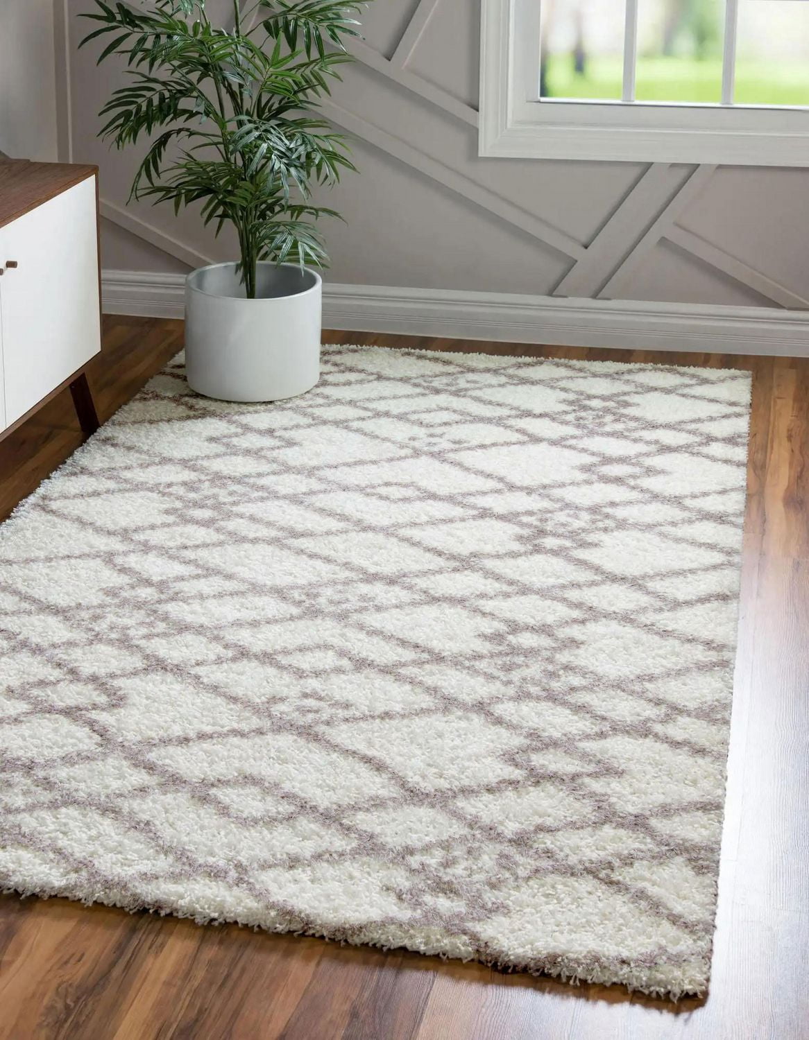 ECARPET Modern Luxury Shag Area Rug for Living Room, Bedroom, Super Soft & Plush