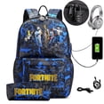 thumbnail image 1 of Mochila De Juego FORTNITE para niños y niñas, bolsa de estudiante con carga USB 3D, mochila de viaje para ordenador portátil Fivean unisex, 1 of 1