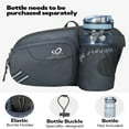 thumbnail image 7 of WATERFLY Unisex 3.5L Nylon Fanny Packs with a Water Bottle Holder Travelling Hiking Walking,Gray, 7 of 7