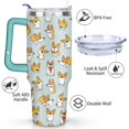 thumbnail image 3 of Insulated Dog Lover Tumbler for Women - 40oz Leakproof Travel Mug with Handle & Straw - Cute Puppy Gift Coffee Cup, 3 of 7