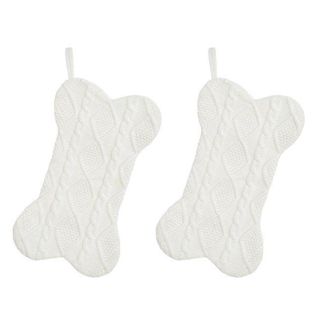 Dog Christmas Stocking, Knit Christmas Stocking for Dogs, Bone Shape Dog Stocking Christmas Large Pet Stockings Hanging Dog Christmas Stocking for Dogs Cats Pets