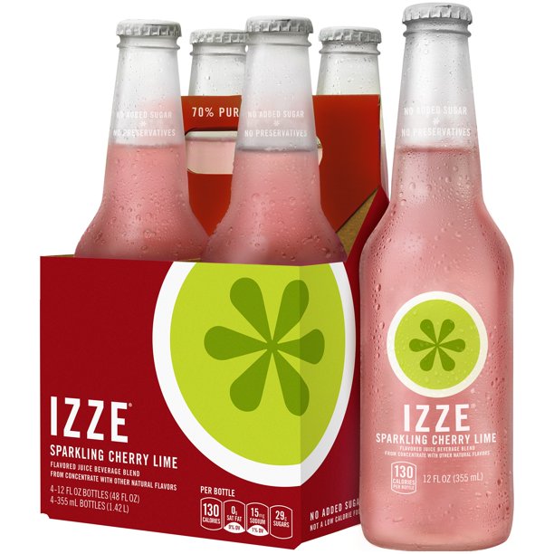 Izze® Sparkling Cherry Lime Juice Beverage 412 fl. oz. Bottles