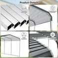 thumbnail image 2 of Heavy Duty Carport,Car Shelter with Galvanized Metal Roof and Updated Frame,Permanent Shed for Full-Sized Pickup Trucks, Bass Boats, and Tractors, 2 of 7