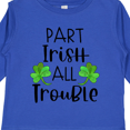 thumbnail image 4 of Inktastic Part Irish All Trouble St. Patrick's Day with Green Clovers Boys or Girls Long Sleeve Toddler T-Shirt, 4 of 5