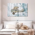 thumbnail image 2 of Elephant Stock Rustic Cartoon Airplane Wall Art - Transportation Canvas Canvas - 45" x 30", 2 of 8