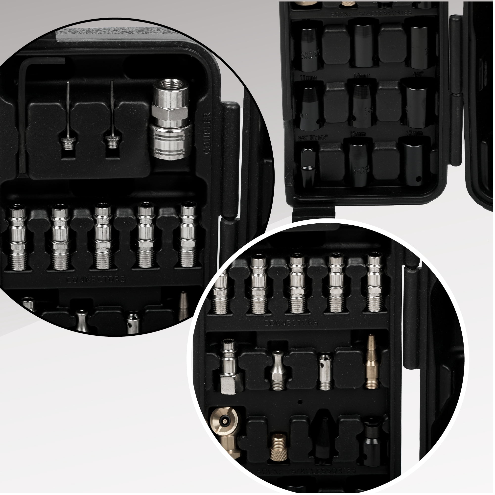 Complete 71-Piece Air Tool and Accessories Kit with Impact Wrench, Air Ratchet, Die Grinder and Air Hammer, Pneumatic Tool Set with Case