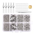 thumbnail image 2 of AMLESO Jewelry Findings Tools Set Fold Over End Caps Extension Chains Jump s Opener Argent, 2 of 8