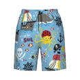 thumbnail image 6 of KLL Pirate Marine Animals Men's Casual Summer Beach Shorts Hawaiian Shorts with Pockets-XX-Large, 6 of 6