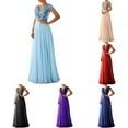 thumbnail image 5 of Women Ladies Bridesmaid Wedding Maxi Dress Cocktail Prom Ball Gown Evening Party, 5 of 7