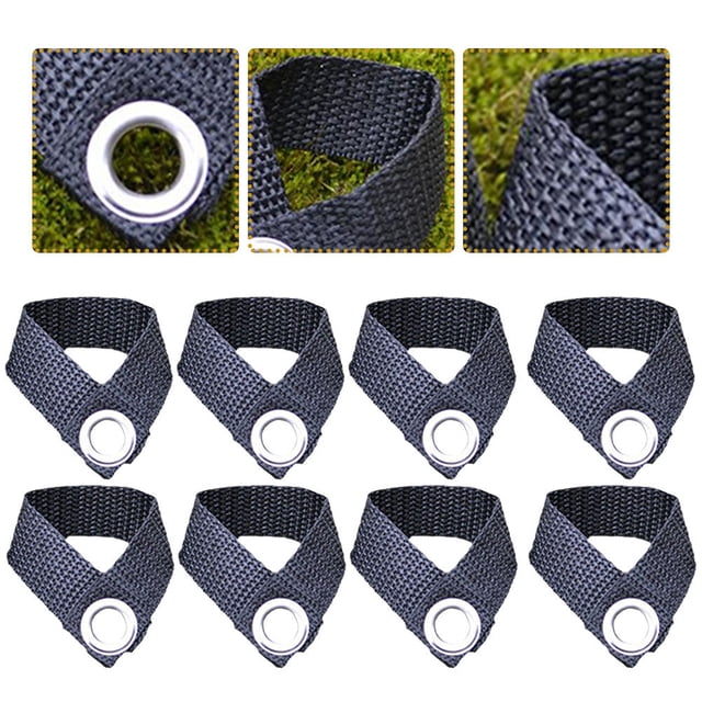 OULII 10Pcs Easy Install Tent Nail Fixing Buckles Black Canopy Pole Fixator for Outdoor Use