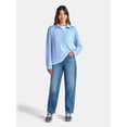 thumbnail image 2 of Time and Tru Women's Half Zip Fleece Sweatshirt, Sizes XS-XXXL, 2 of 5