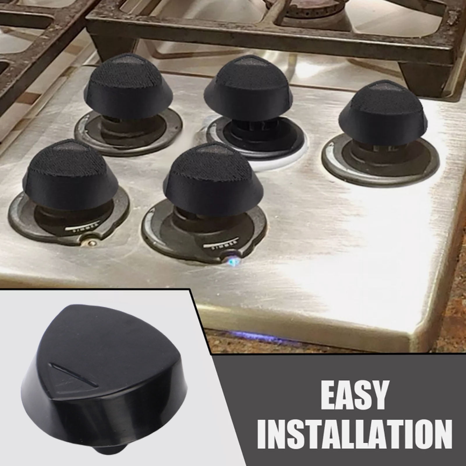 YAHHU 5 Pcs Stove Replacement Knob Universal Fit Cooktop Range Knobs for Kitchen Easy To Install 1.97 inches / 5 cm
