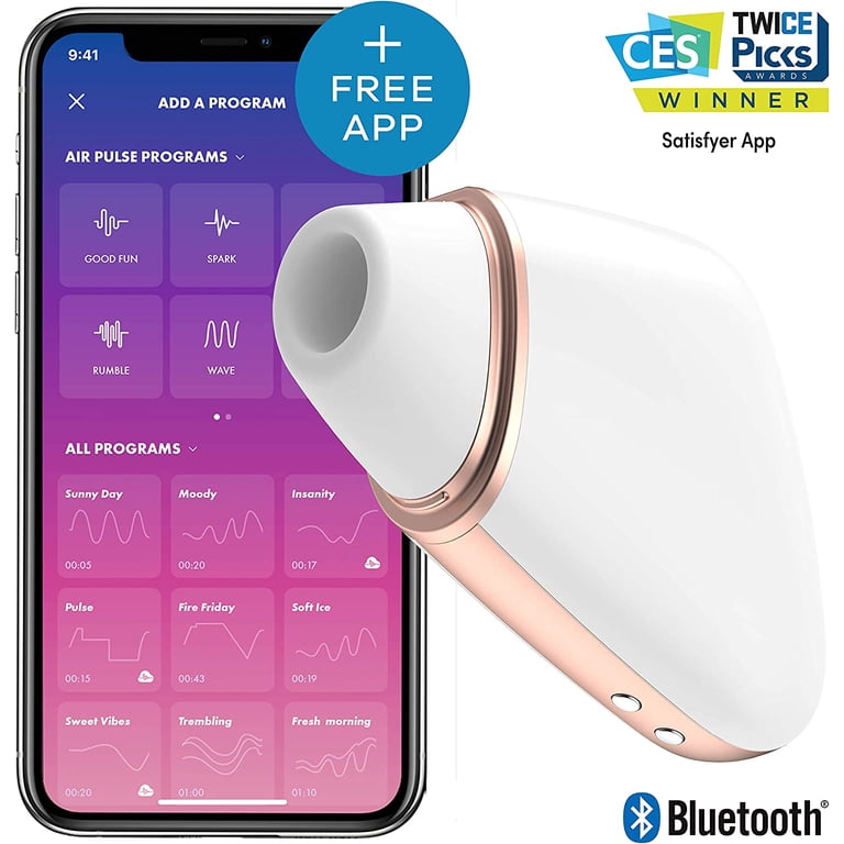 Love Air-Pulse Clitoris Stimulating Vibrator with App - Clitoral Sucking  Pressure-Waves
