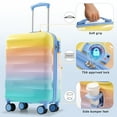 thumbnail image 5 of imerelez 20 Inch Carry on Luggage : Hard Shell Suitcases with Wheels, Top Opening Expandable Carry on Luggage with Cup Holder Small Rolling Suitcase with Lock, 5 of 8