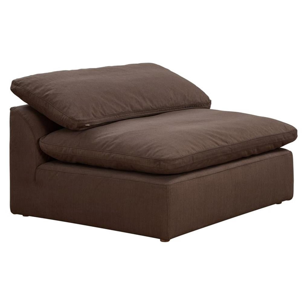 Sunset Trading Puff 6-Piece L-Shape Fabric Slipcover Sectional in Brown